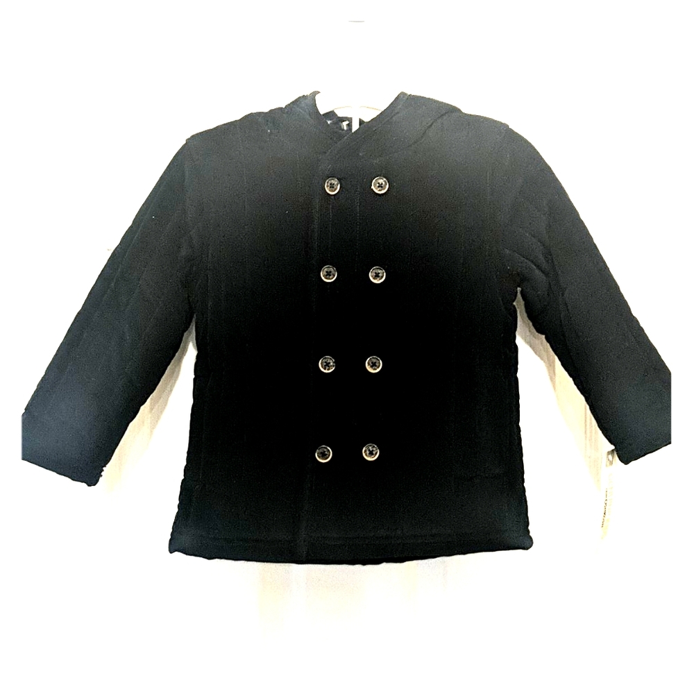 🌸 NWT OSHKOSH QUILTED HOODED DOUBLE BREASTED PEACOAT 3T